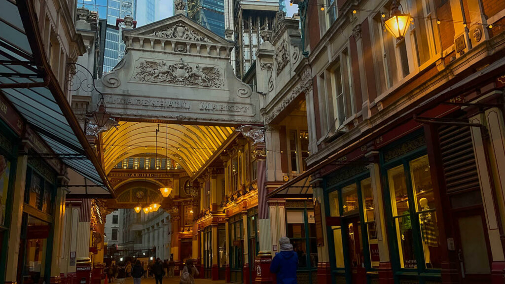 Leadenhall Market. Cenários Harry Potter em Londres