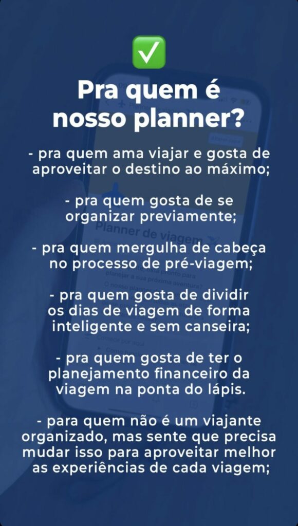 Planner de viagem