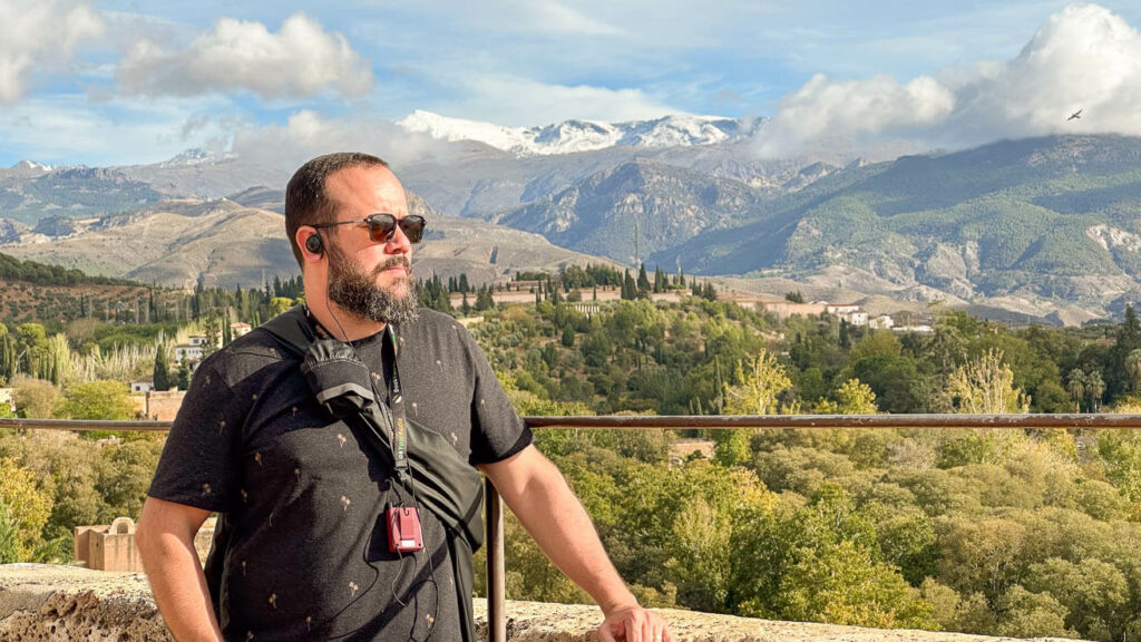 Vista de cima da Torre de la Vela, Alcazaba da Alhambra, Granada