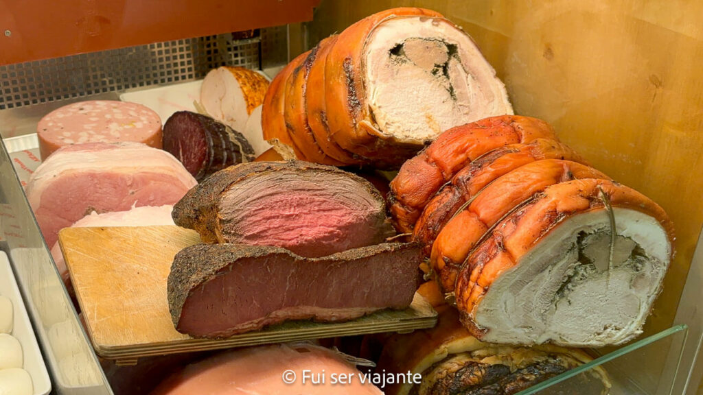Ingredientes dos sanduíches do All'Antico Vinaio