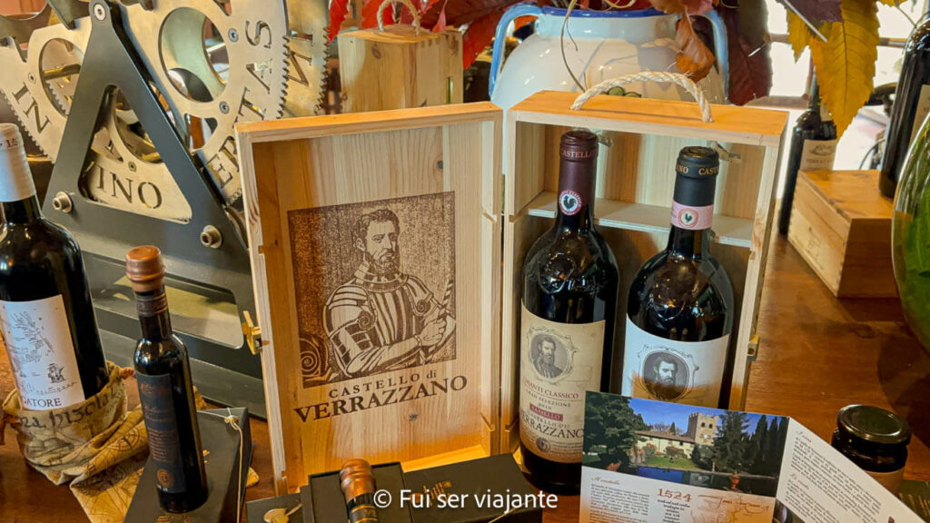 Loja com produtos da vinícola Verrazzano
