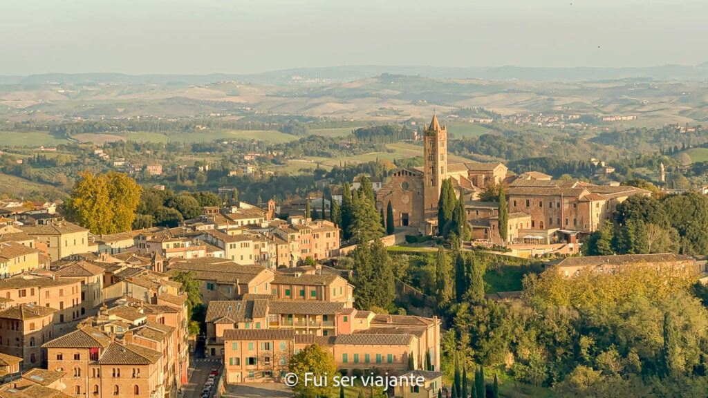 Vista de Siena desde o Panorama del Facciatone