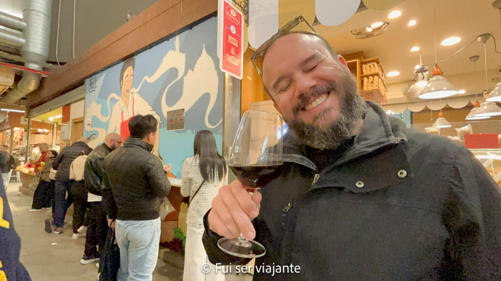Vinho no Mercado Central de Florença