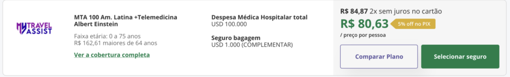 Seguro viagem Curaçao
