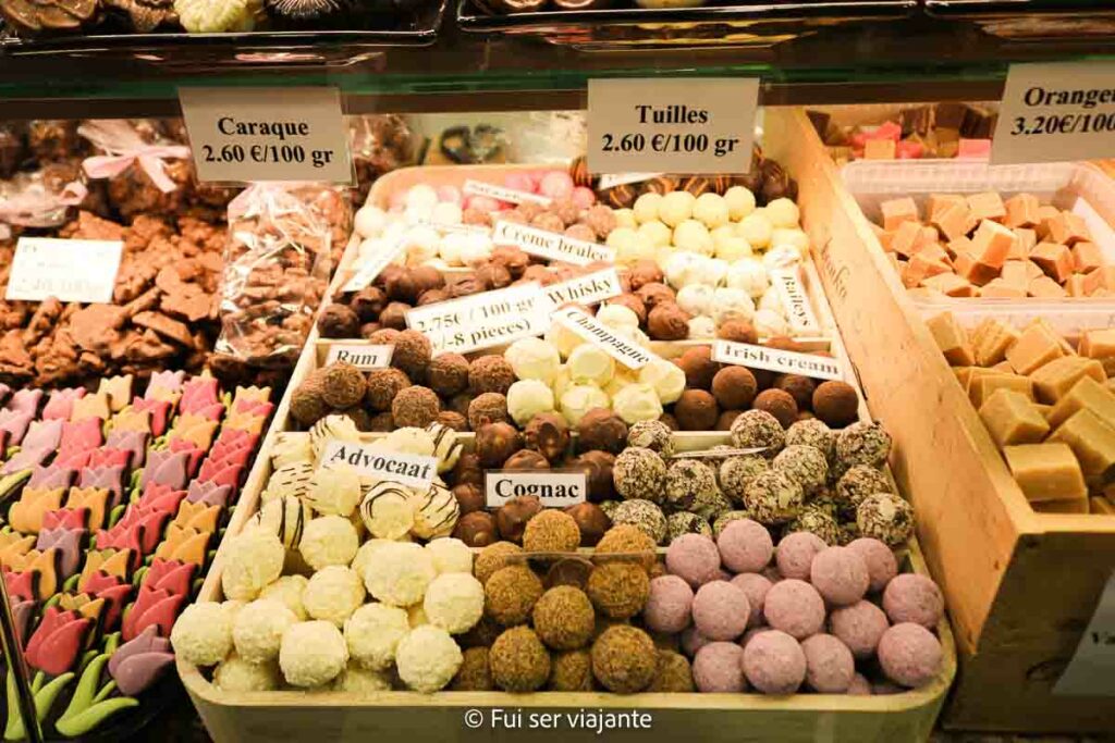 Chocolates em Bruges