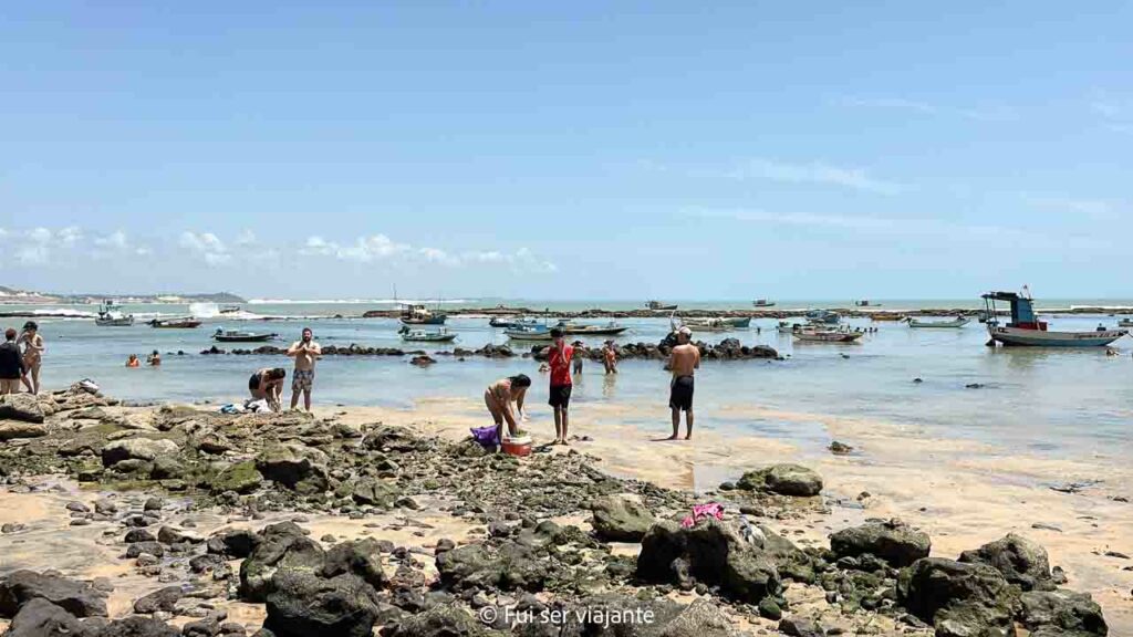 Praia do centro em Pipa