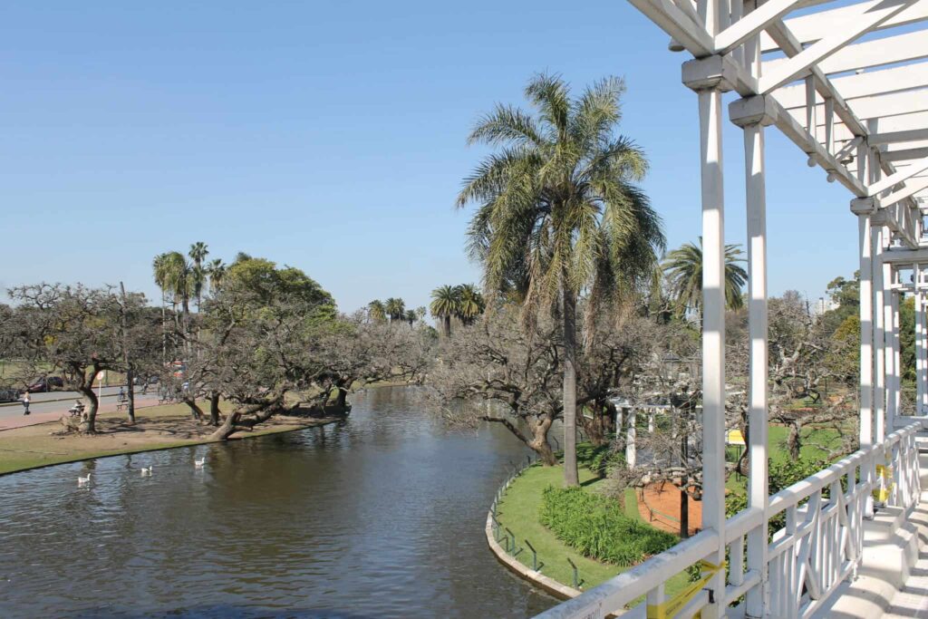 Ponto de fotos no rosedal de Buenos Aires