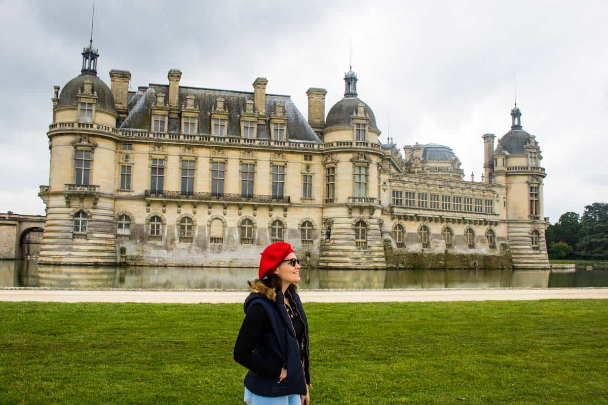 Vista do Castelo de Chantilly desde os jardins. Foto: Fui ser viajante
