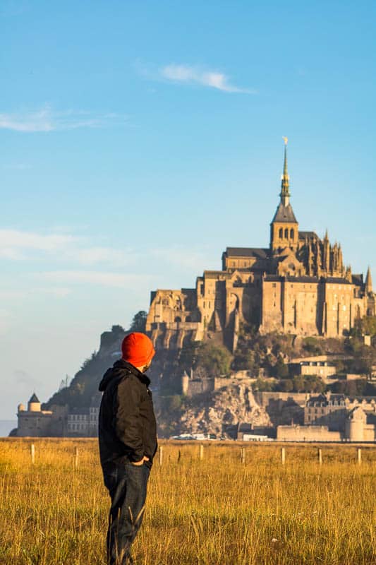 Monte Saint-Michel no começo do dia. Foto: Fui ser viajante