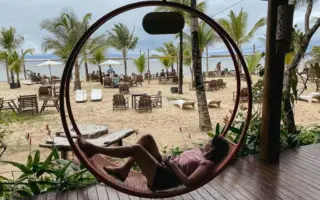 Barracas de praia na orla de Porto Seguro Foto: Fui Ser Viajante