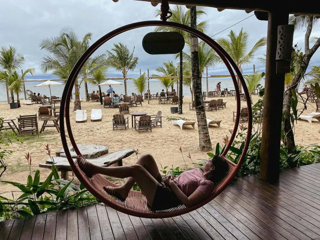 Barracas de praia na orla de Porto Seguro Foto: Fui Ser Viajante