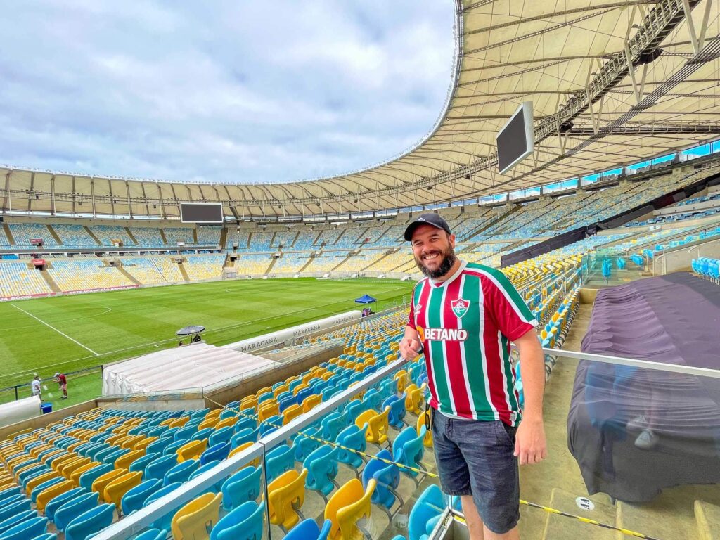 Vista da arquibancada do Maracanã durante o tour. Foto: Fui Ser Viajante