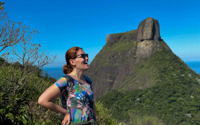 Vista da Pedra da Gávea a partir do topo da Pedra Bonita Trilha da Pedra Bonita. Foto: Fui Ser Viajante