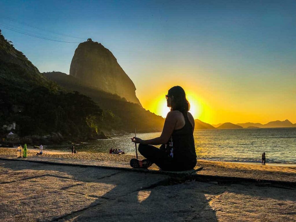 Nascer do sol na Praia Vermelha. Foto: Fui ser viajante